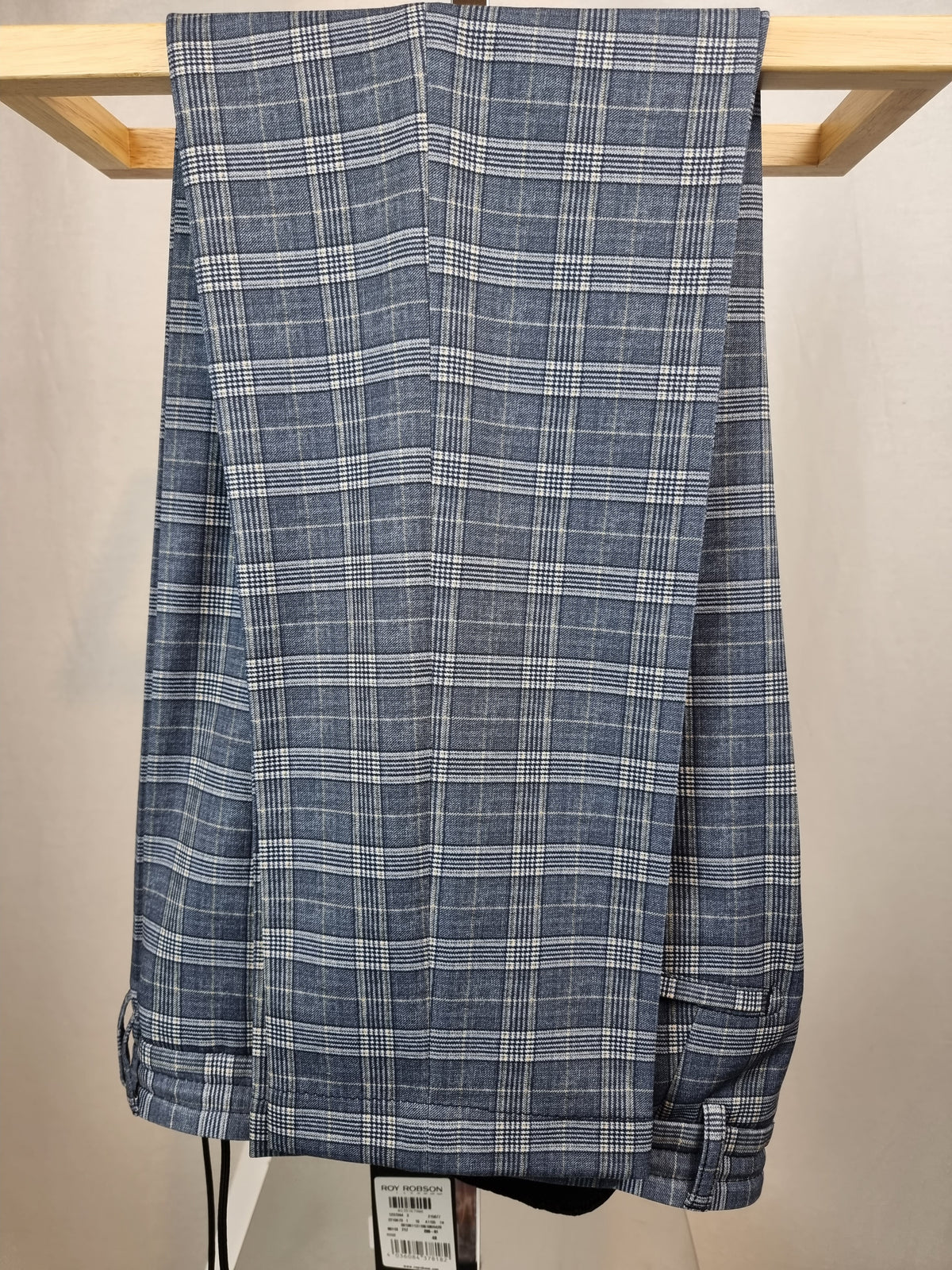 Roy Robson Slim Fit Jersey Check Pants