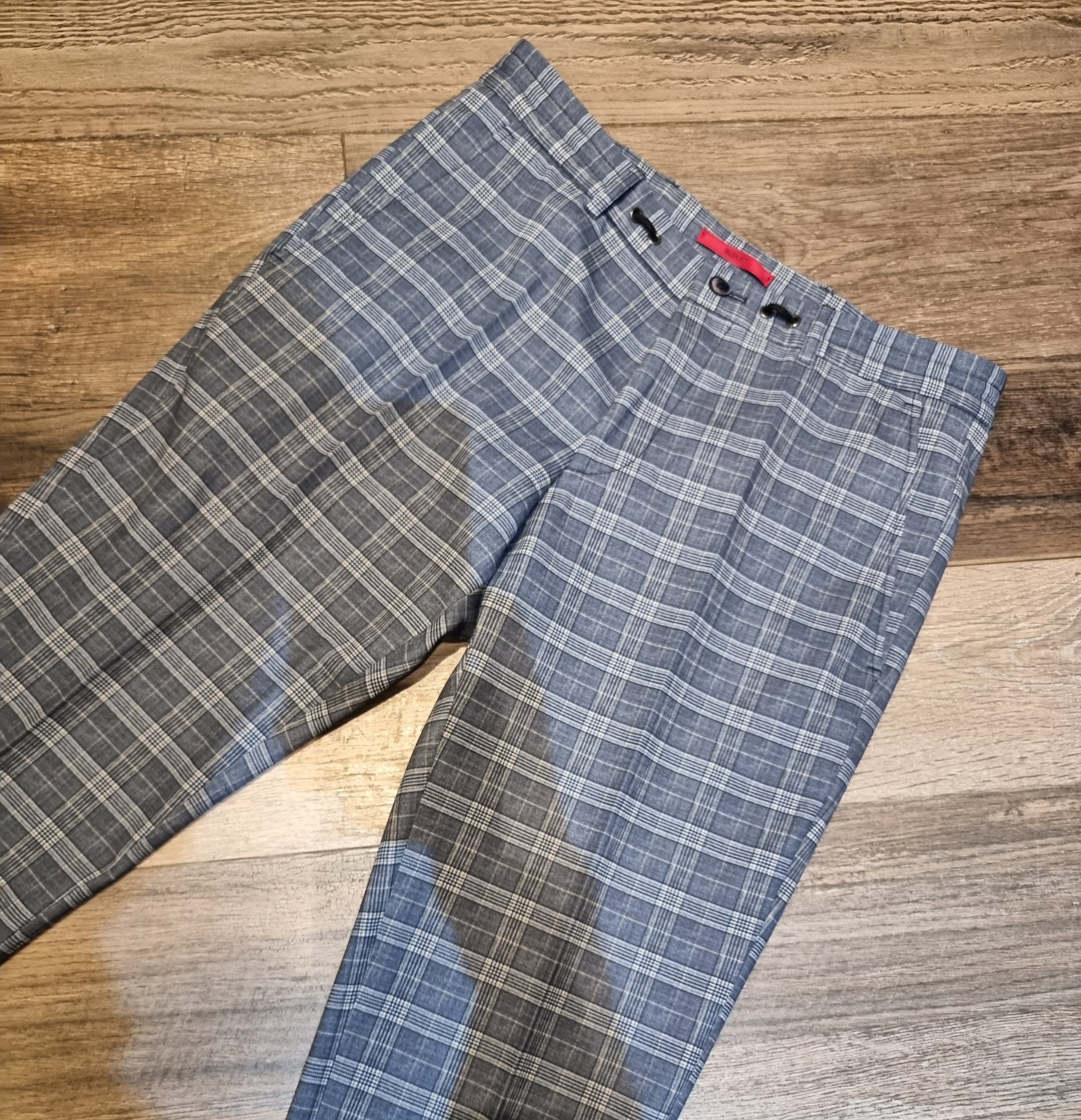 Roy Robson Slim Fit Jersey Check Pants