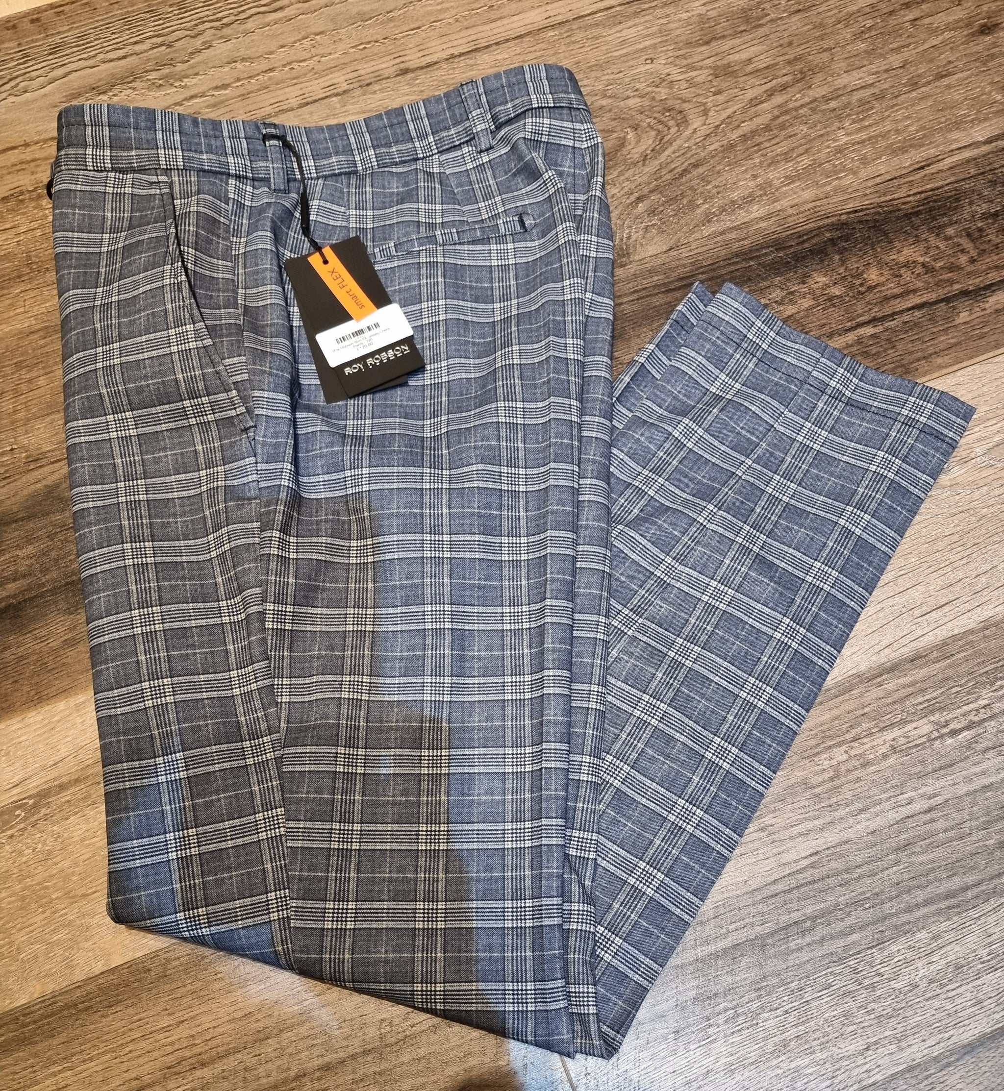 Roy Robson Slim Fit Jersey Check Pants