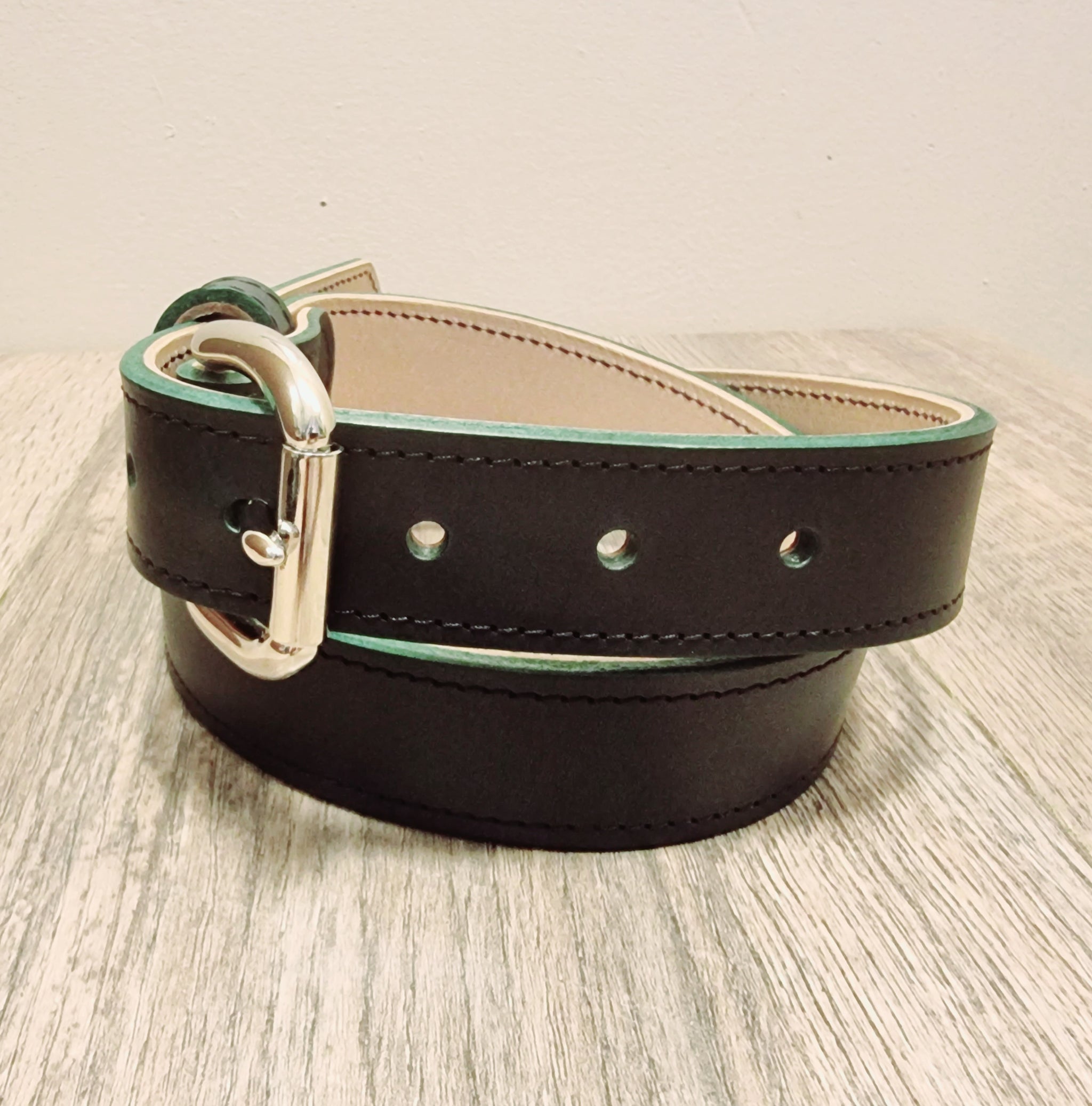 Retreat Clothing Handmade Green Leather Belts