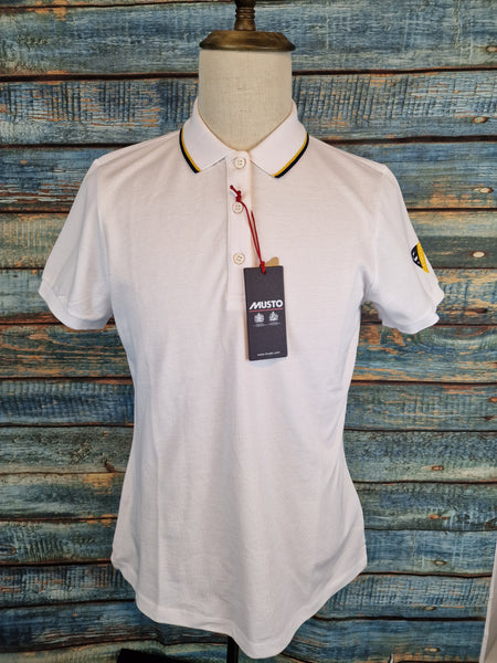 MUSTO WOMEN'S POLO SHIRT UK12 White