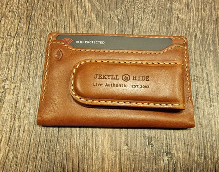 Jekyll & Hide ROMA MONEY CLIP CARD HOLDER, TAN