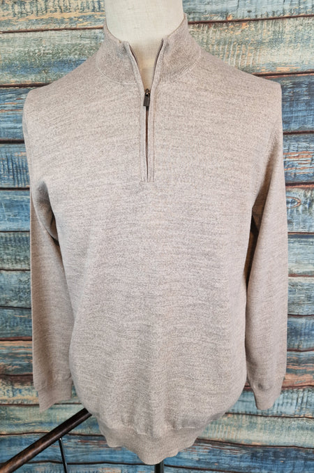 Remus Uomo Tapered Fit Merino Wool- Blend Half Zip Sweater