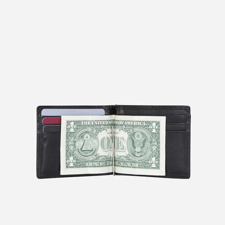 Jekyll & Hide OXFORD LEATHER MONEY CLIP WALLET, BLACK