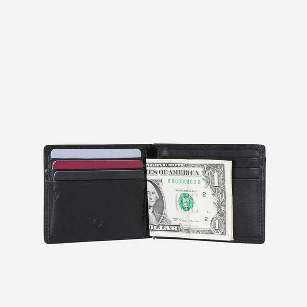 Jekyll & Hide OXFORD LEATHER MONEY CLIP WALLET, BLACK