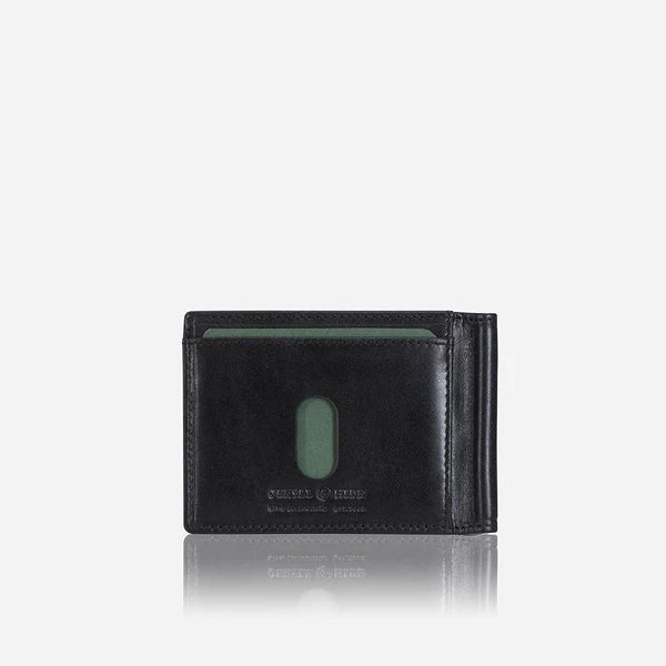 Jekyll & Hide OXFORD LEATHER MONEY CLIP WALLET, BLACK