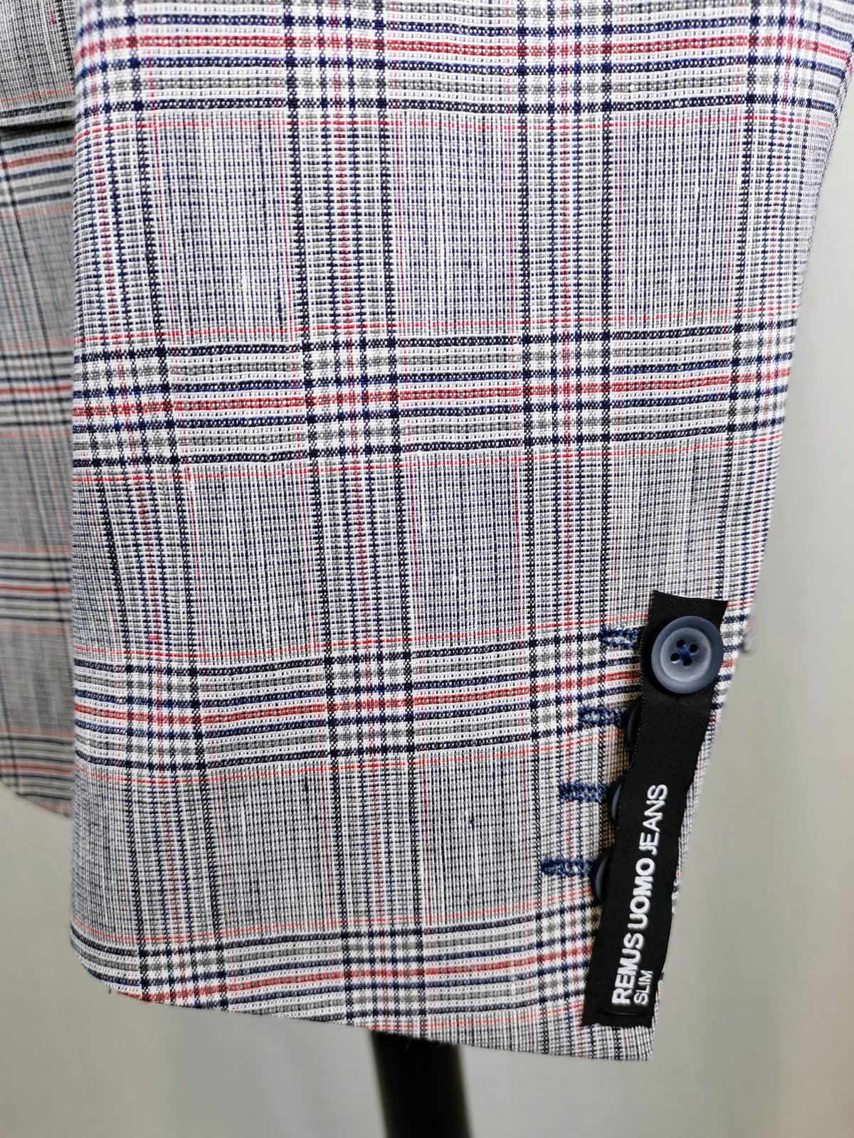Remus Uomo Slim Fit linen blend Check Jacket