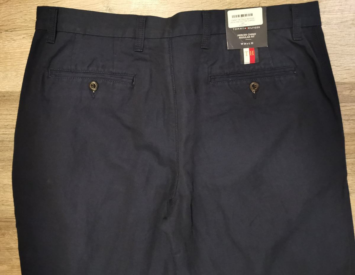 TOMMY HILFIGER MERCER LINEN AND COTTON CHINOS