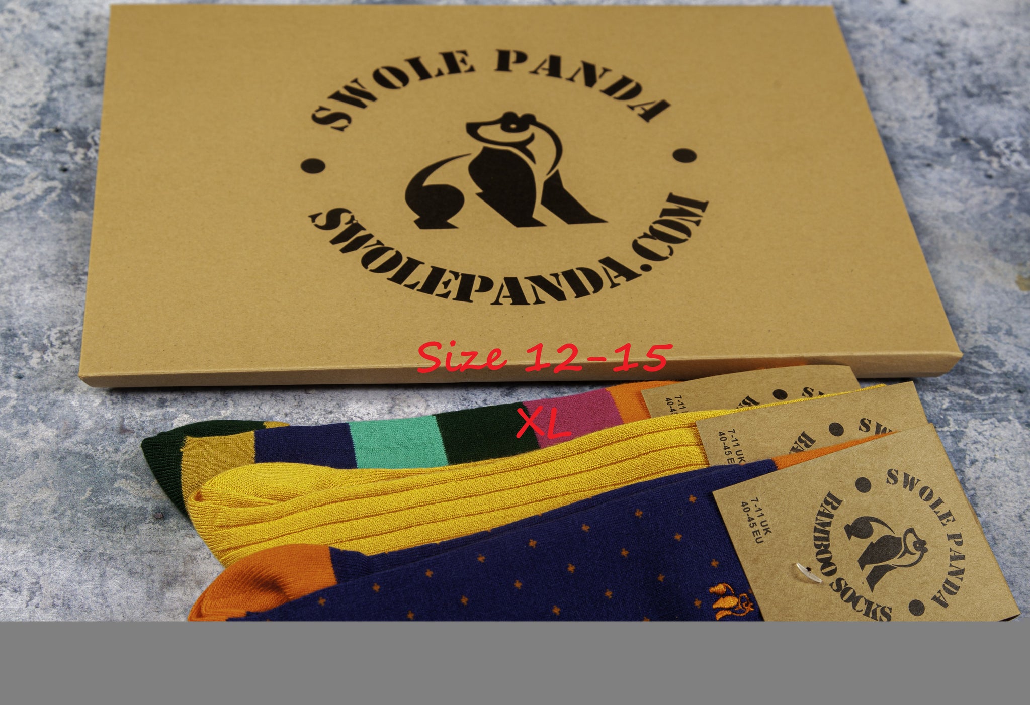 Swole Panda Men's Bamboo Socks (size12-15)