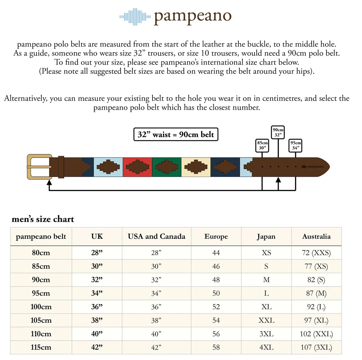 Pampeano Argentinian Classic Leather Polo Belts
