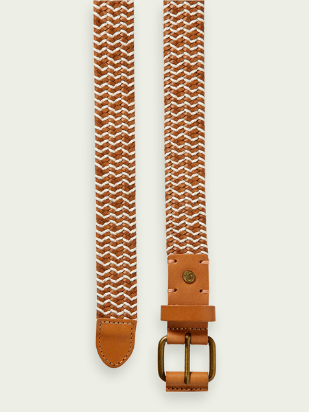 Scotch and Soda Braided leather belt
