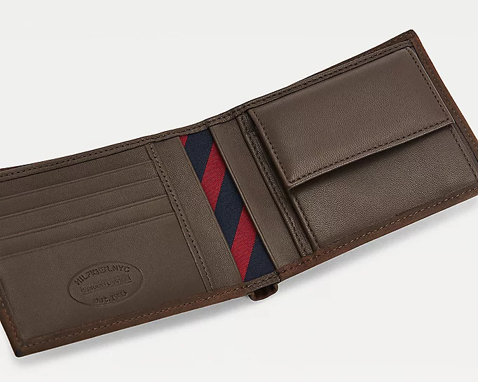 TOMMY HILFIGER LEATHER CREDIT CARD WALLET