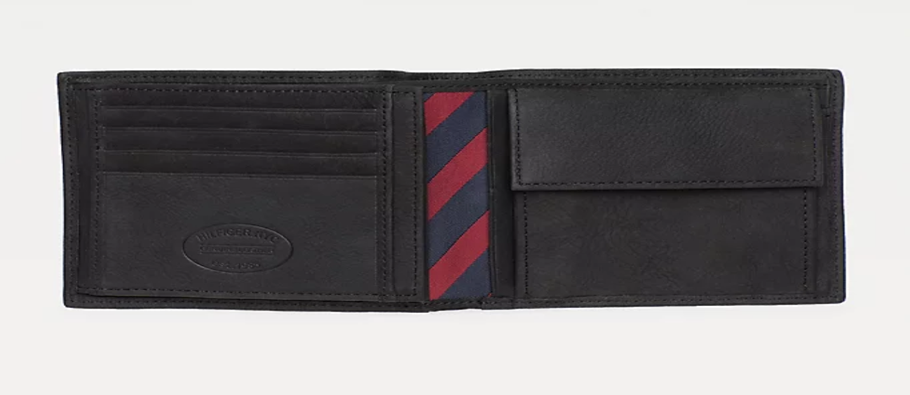 TOMMY HILFIGER LEATHER CREDIT CARD WALLET